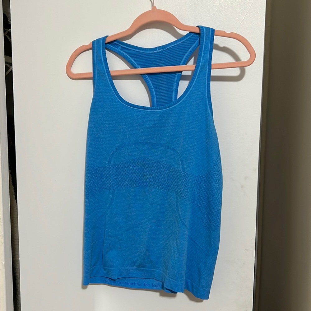 GUC lululemon swiftly tech racer back tank size 8 blue